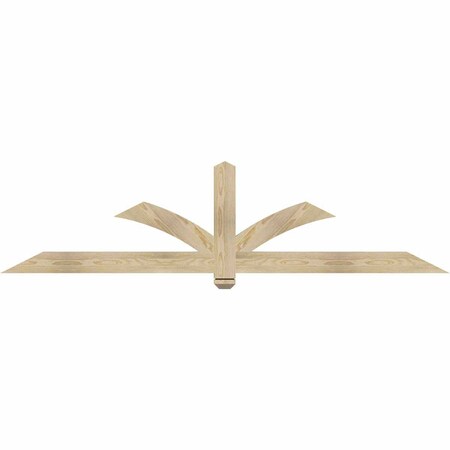 Ekena Millwork Redmond Rough Sawn Timber Gable Bracket, Douglas Fir, 84"W x 21"H x 2"D x 4"F, 6/12 Pitch GBW084X21X0204RED00RDF
